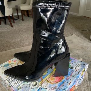 Jeffrey Campbell Black patent  leather Ankle boots